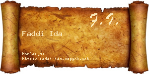 Faddi Ida névjegykártya