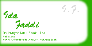 ida faddi business card